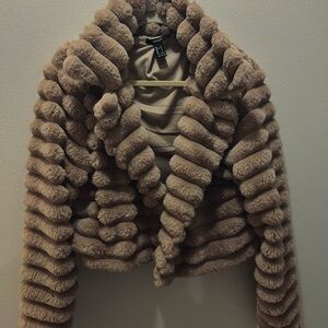 Forever 21 Tan Teddy Jacket